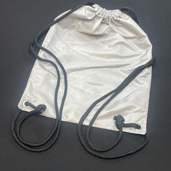 ~ HUNTER Backpack Lightweight Strong Nylon Drawstring Cinch Adjustable Gray Blk - Picture 14 of 15